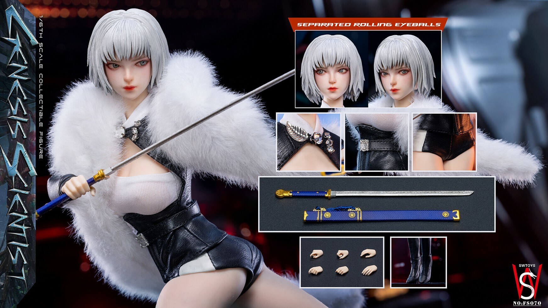 SWtoys 1/6 創世科學家 白月魁 白老板 FS070