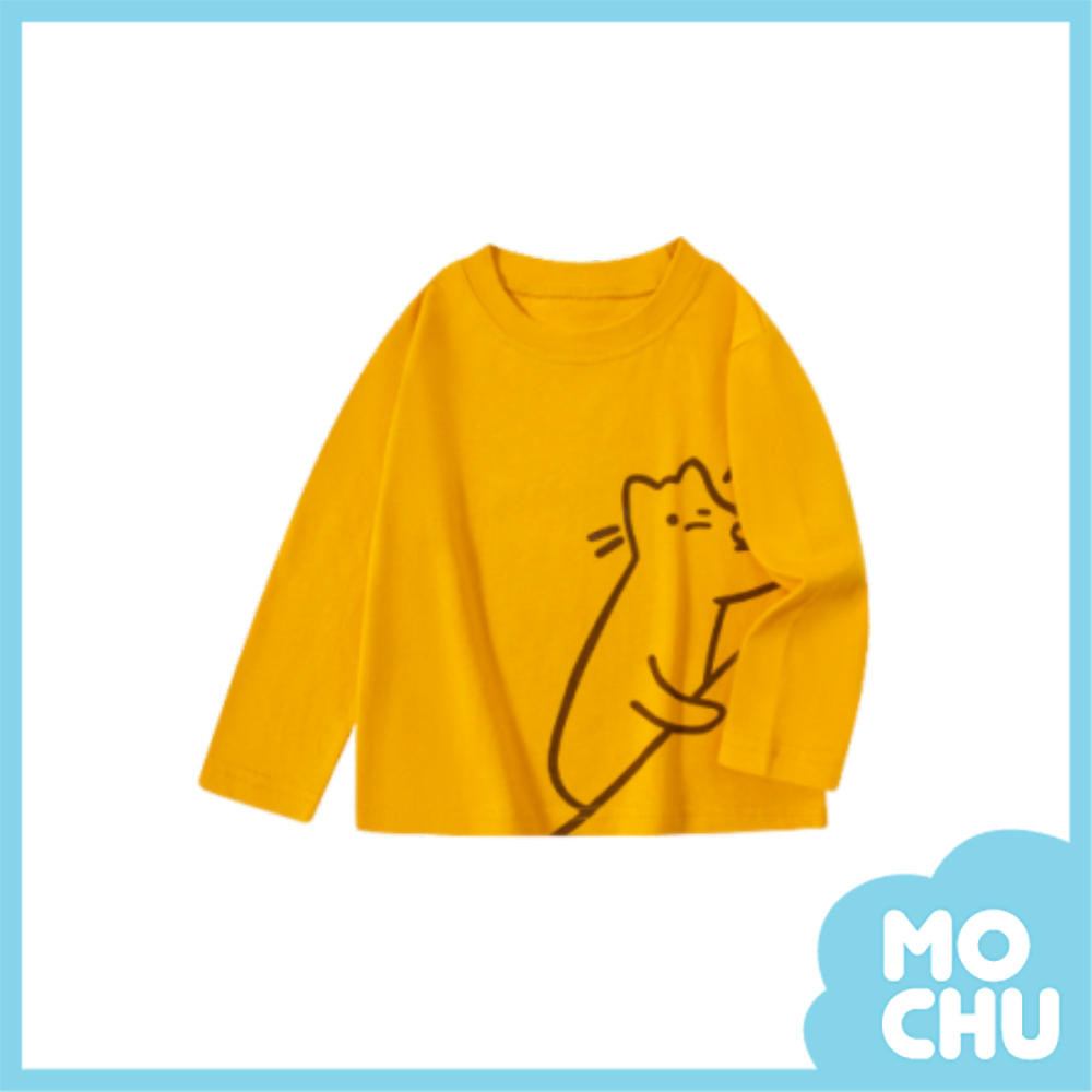 貓咪捏臉長袖上衣(二色)
