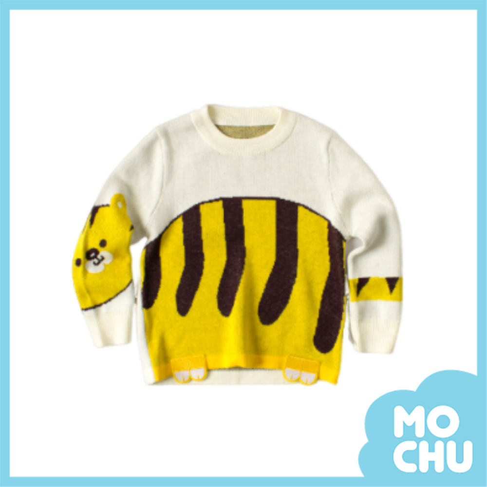 長條胖老虎針織長袖上衣