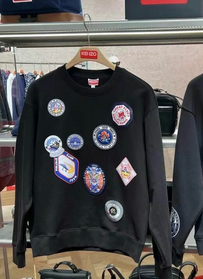 【現貨】KENZO L1127106 男裝旅遊貼片長袖上衣(黑色)