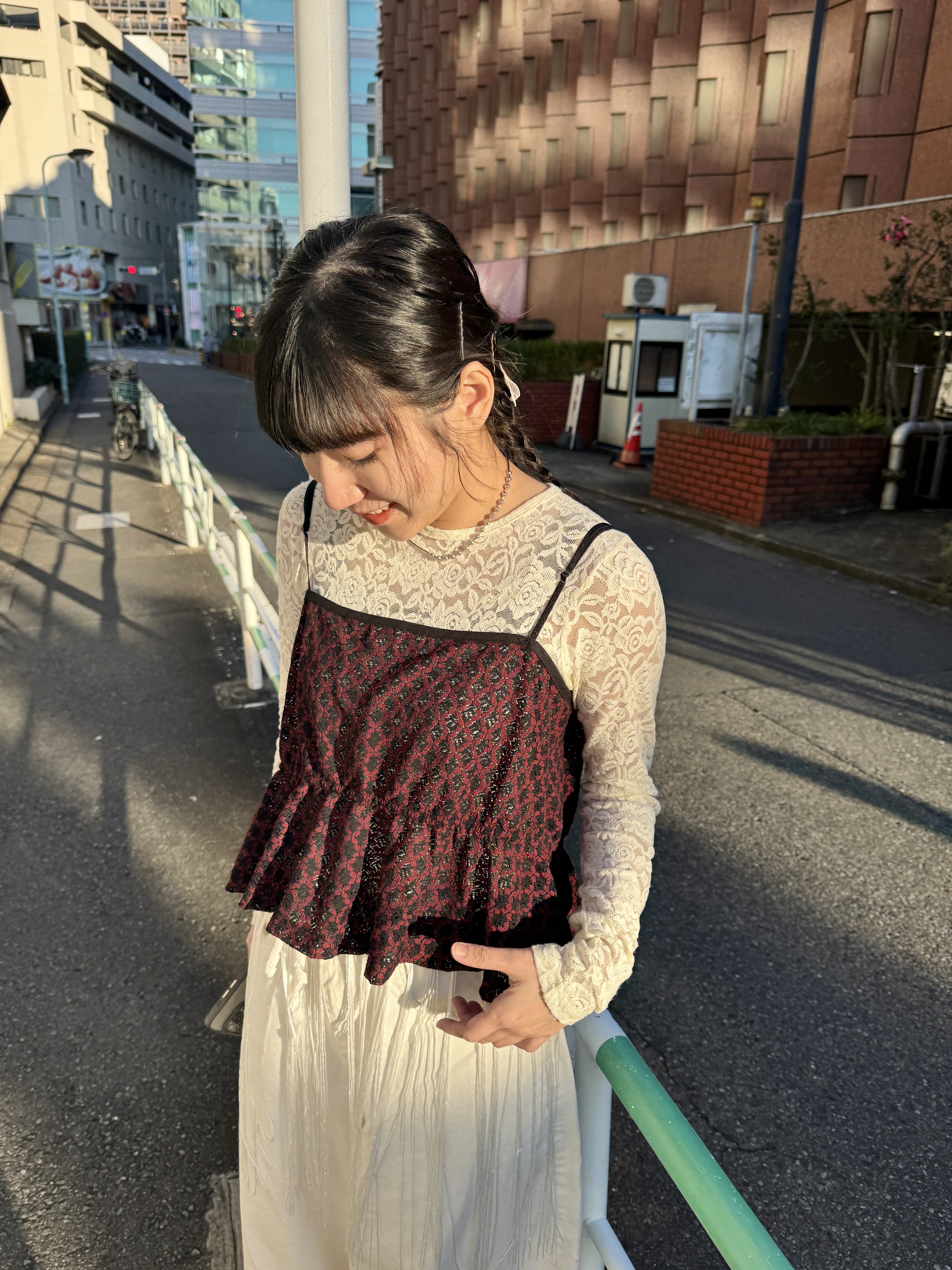 [三色現貨]Vol.118 lace花花2ways vest( Red )