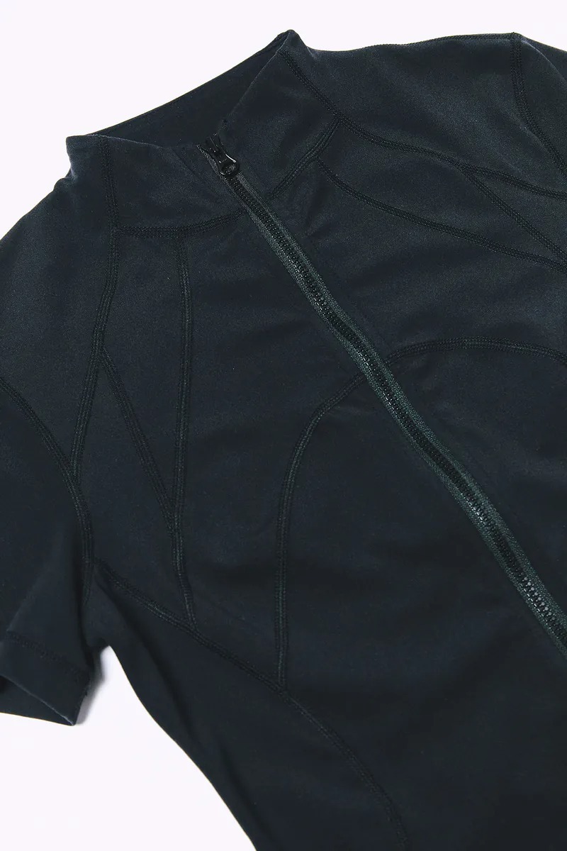 SILVER NINE 機能型雙拉鍊短袖上衣