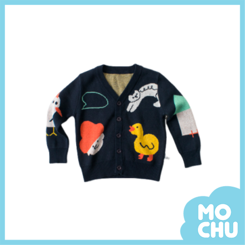 動物家園針織開襟衫