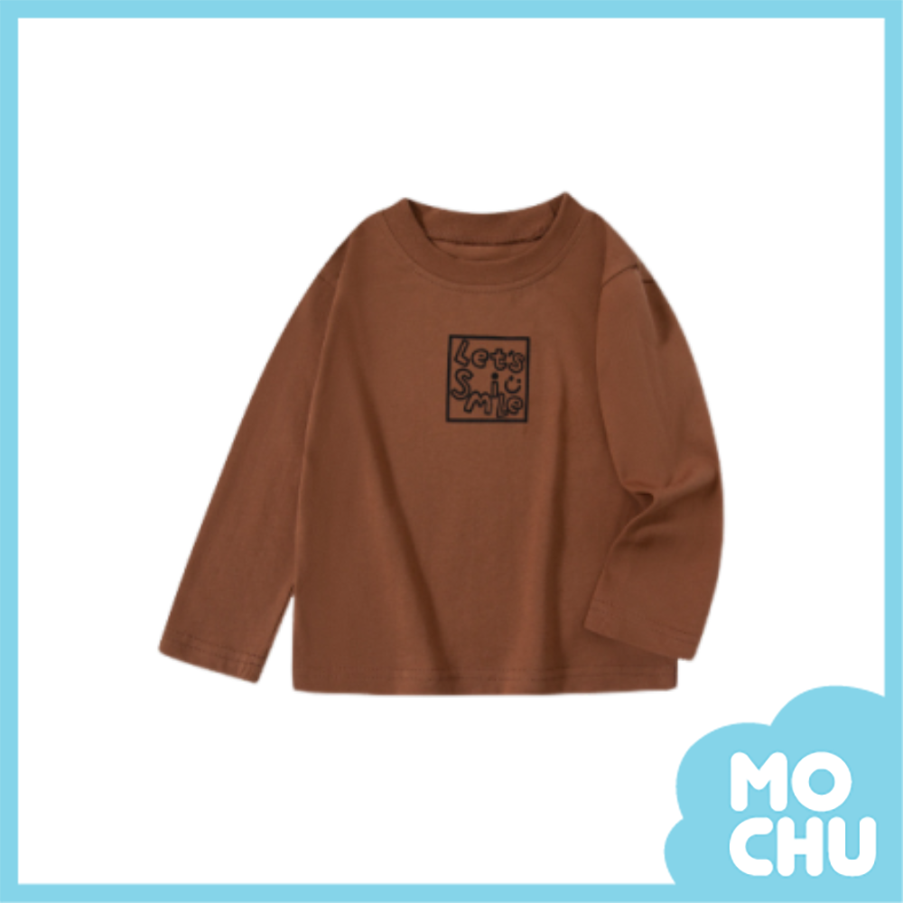 笑臉表情插圖長袖上衣(三色)