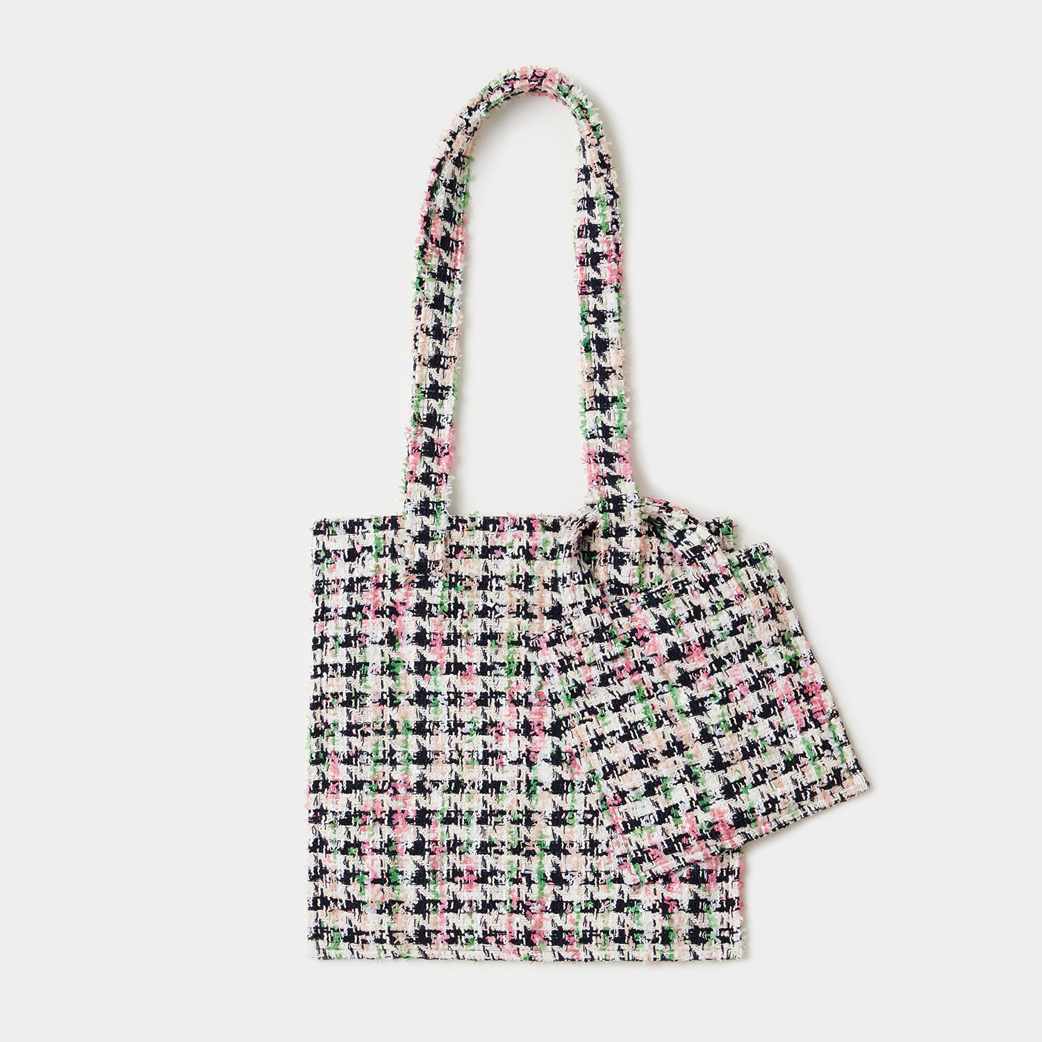 MAGGIE Double Tote - Pink & Black Multi