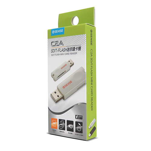 Esense C2A SD/T-FLASH迷你讀卡機 黑色 白色