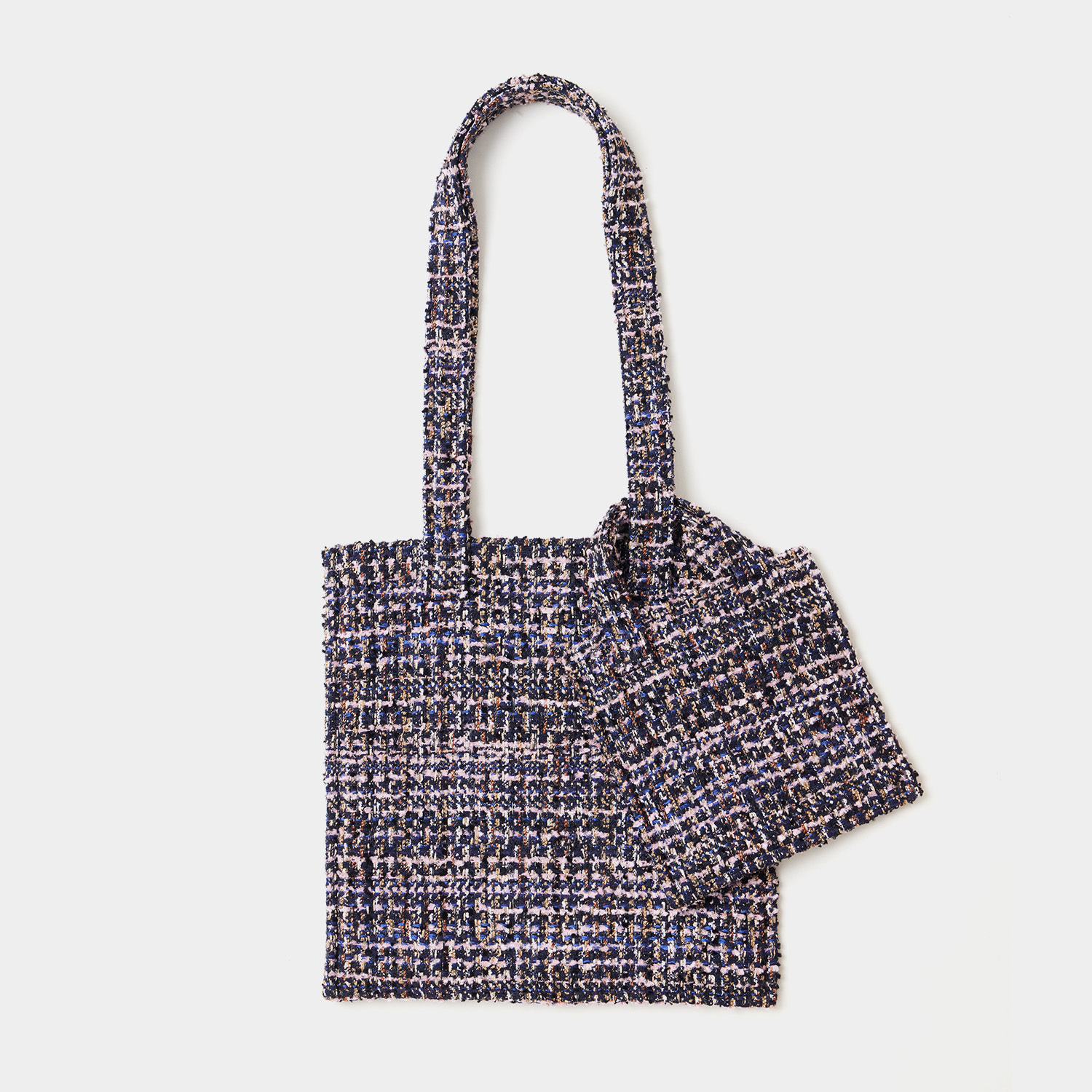 MAGGIE Double Tote - Pink & Navy