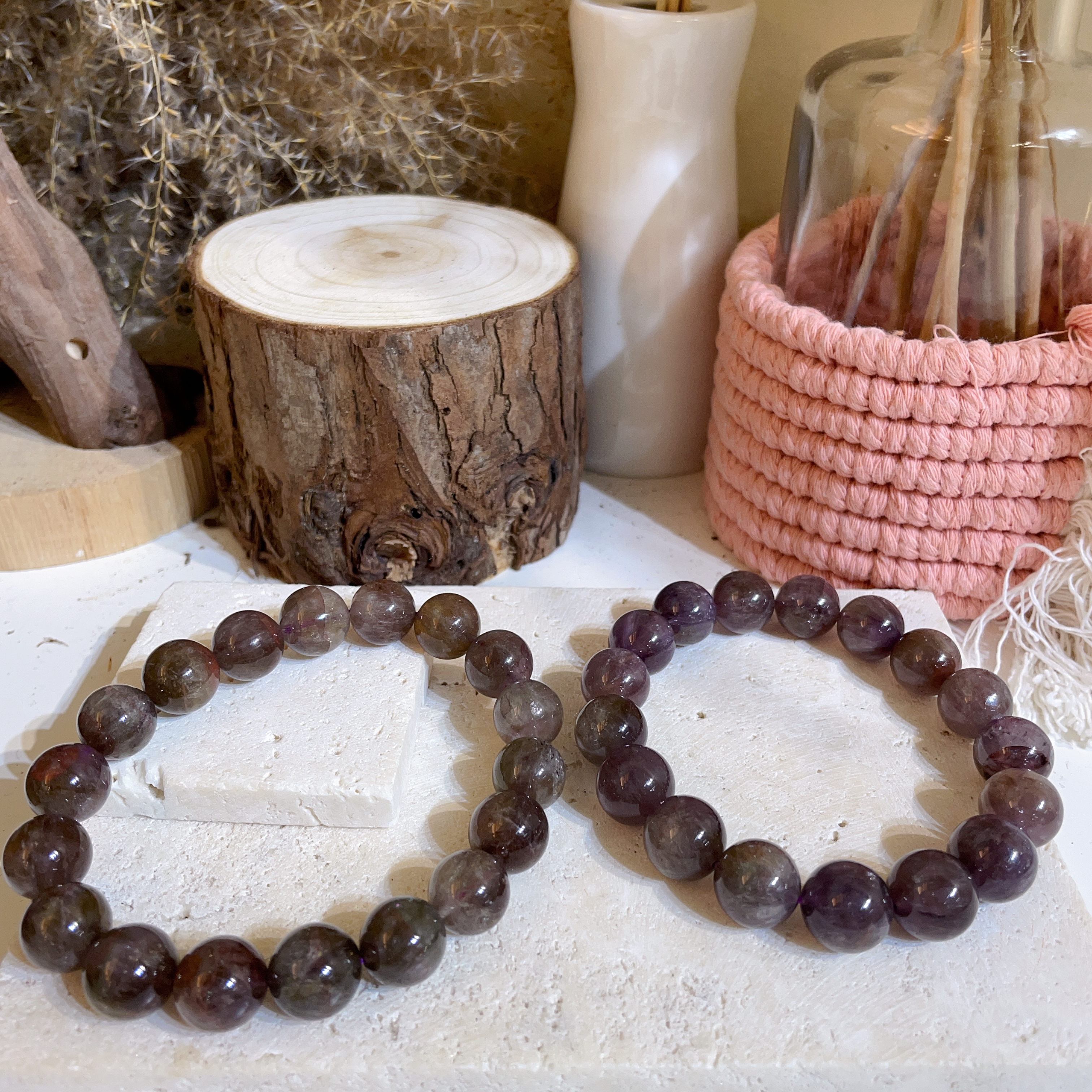 黑紫極光23手串 12mm