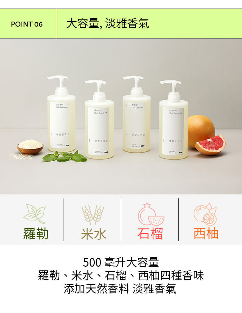 SAENGONG 生活工作所 蔬果碗盤洗潔精