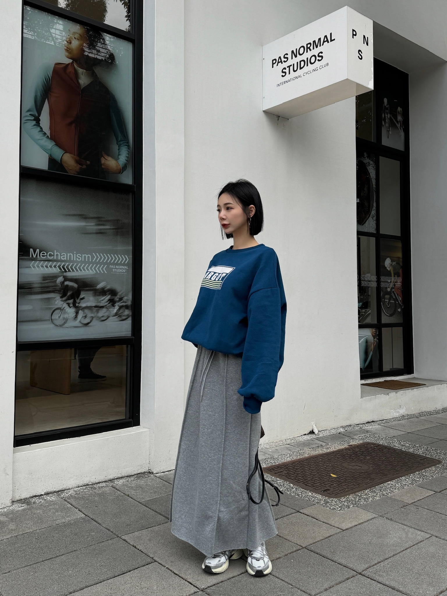 極厚內刷毛車線棉長裙