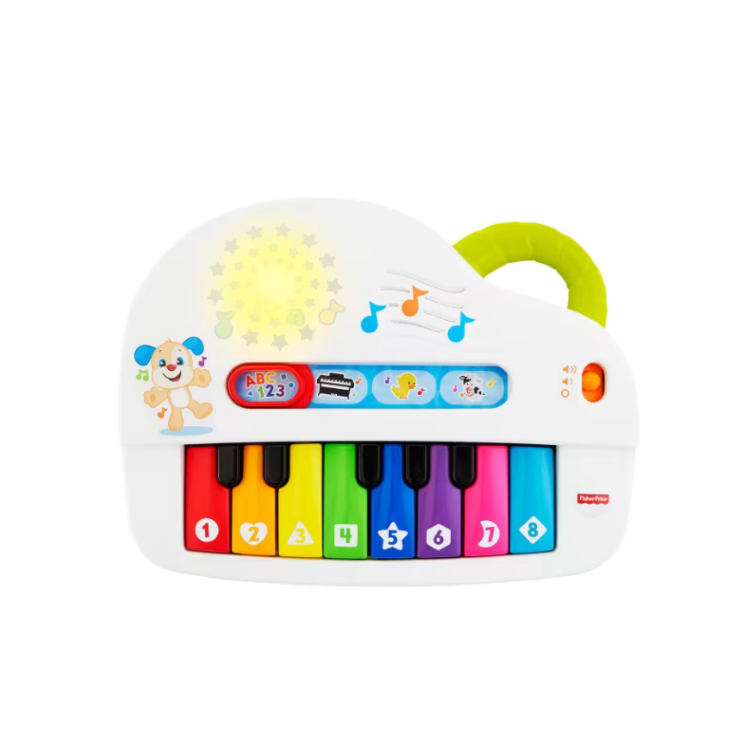 Fisher-Price Laugh & Learn Silly Sounds Light-Up Piano Interactive Toy For Baby & Toddler