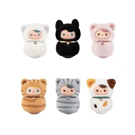 POP MART PUCKY 泡泡瑪特 喵喵不倒翁系列 搪膠毛絨盲盒 LISA同款