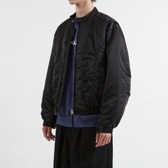 <黑五特價> CGP 圓形剪裁飛行夾克 黑色