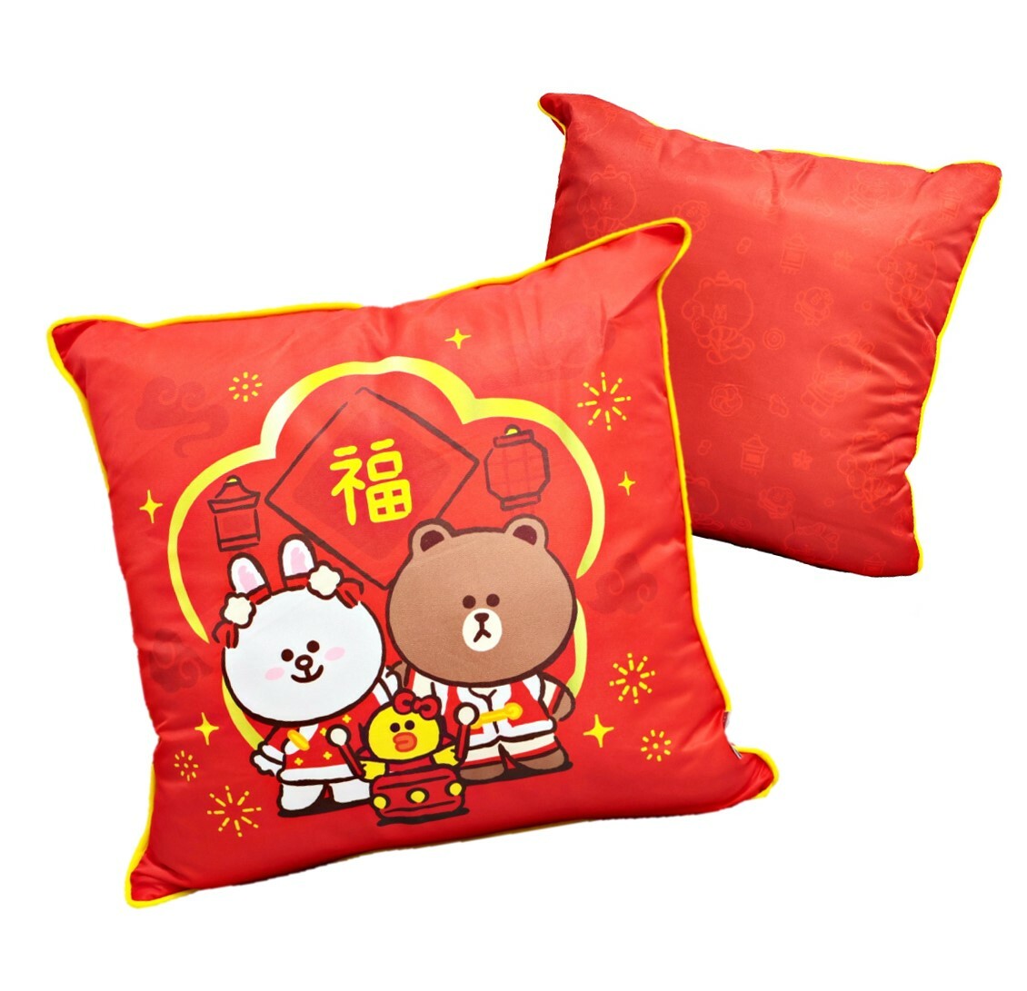 LINE FRIENDS - 咕臣 抱枕(新年版)