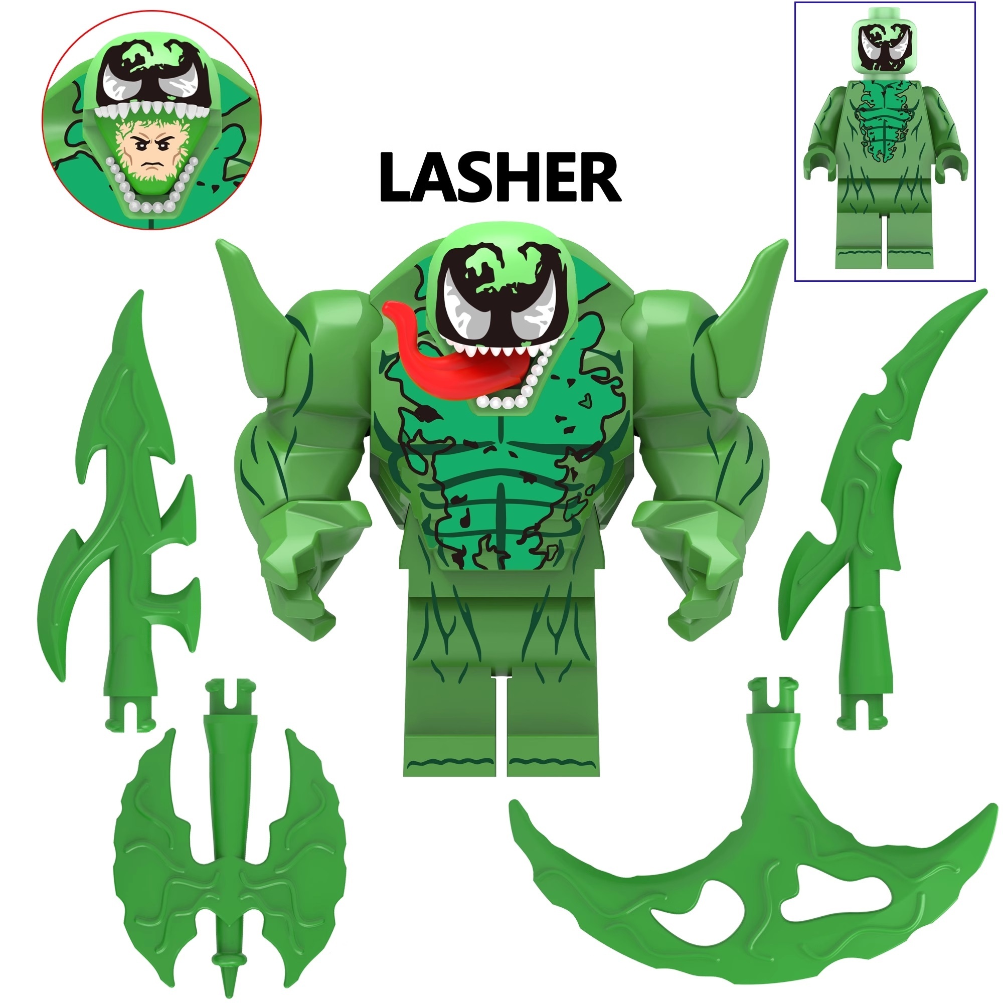 Lasher Venom DC SuperHeroes Minifigures Minifigs fit Lego AF329