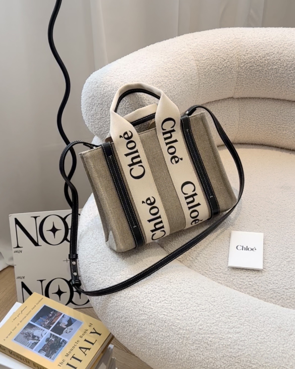 CHLOE｜WOODY小號托特包 黑色