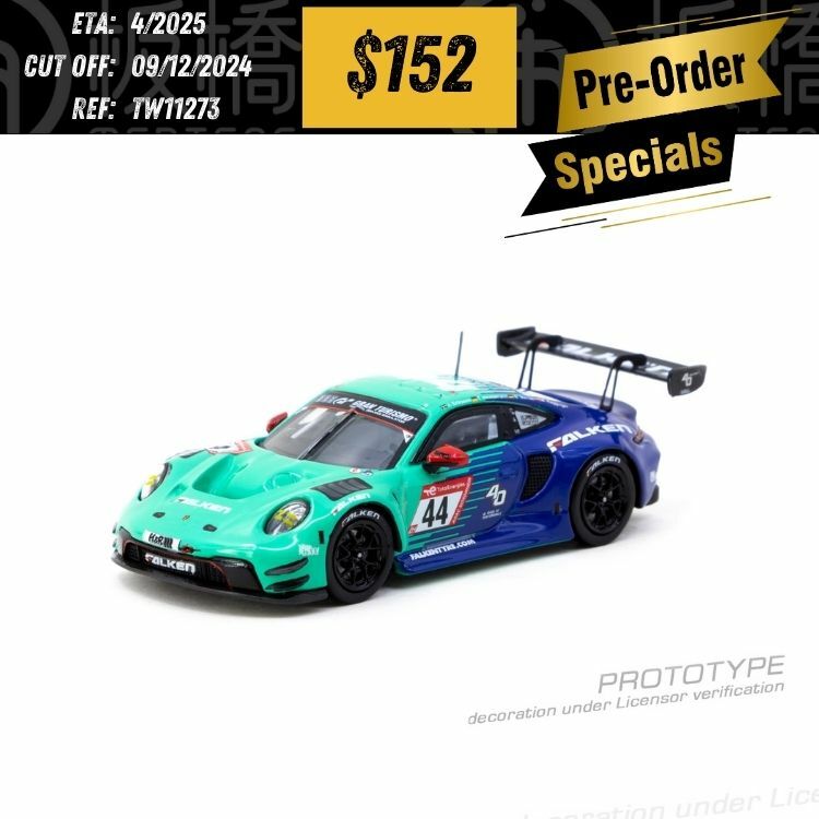 PO-$152 * TARMAC * 1:64 Porsche 911 GT3 R Nürburgring 24h 2023 J. Eriksson / T. Heinemann / N. Menzel / M. Ragginger [OD27/11]