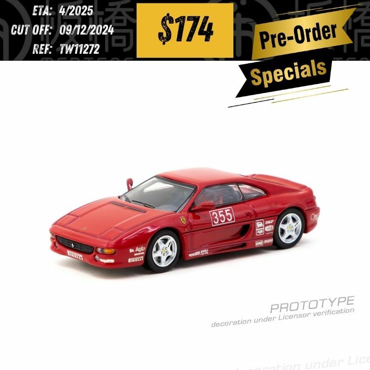 PO-$174 * TARMAC * 1:64 Ferrari F355 Challenge Presentation [OD27/11]
