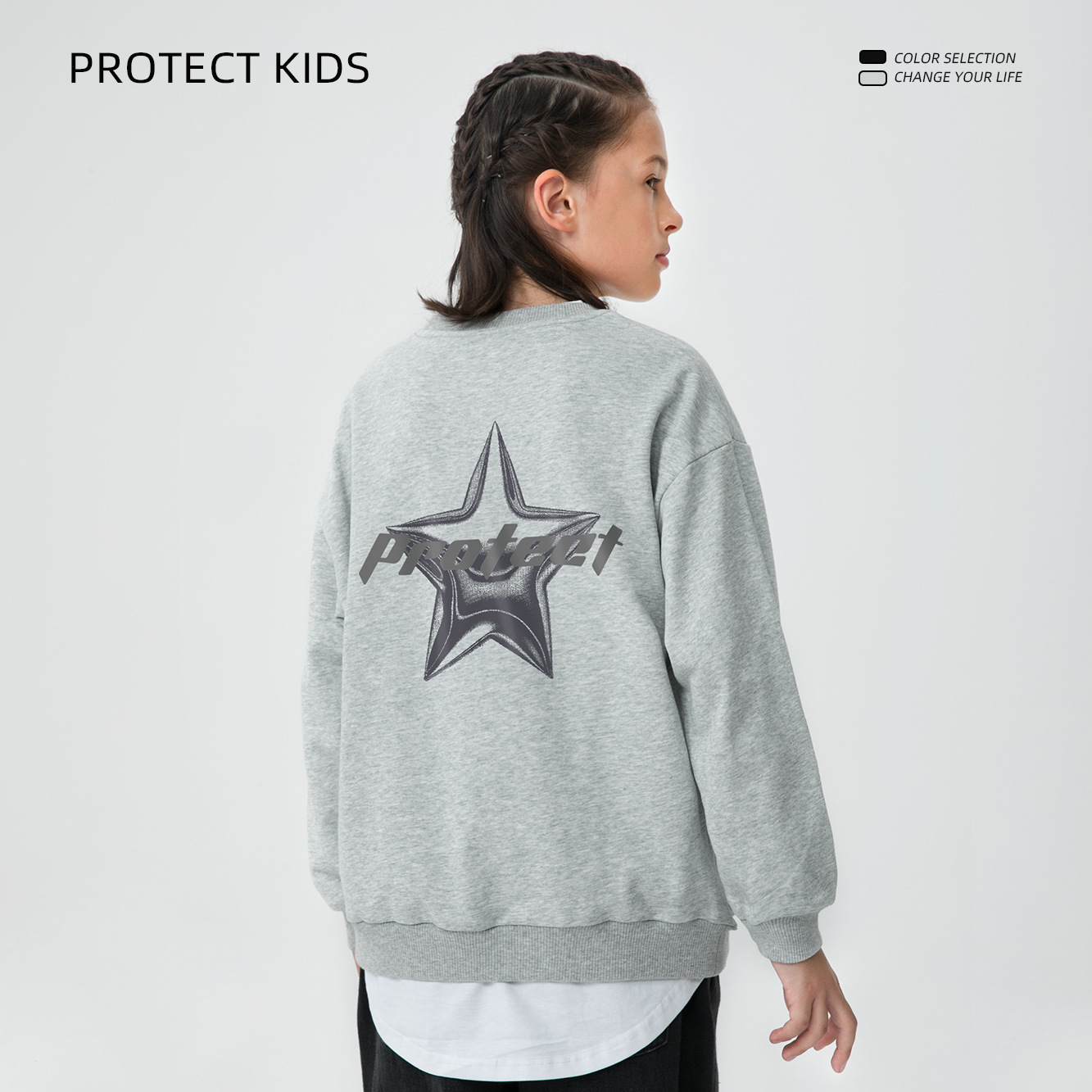 潮牌個性星星印花複合衛衣