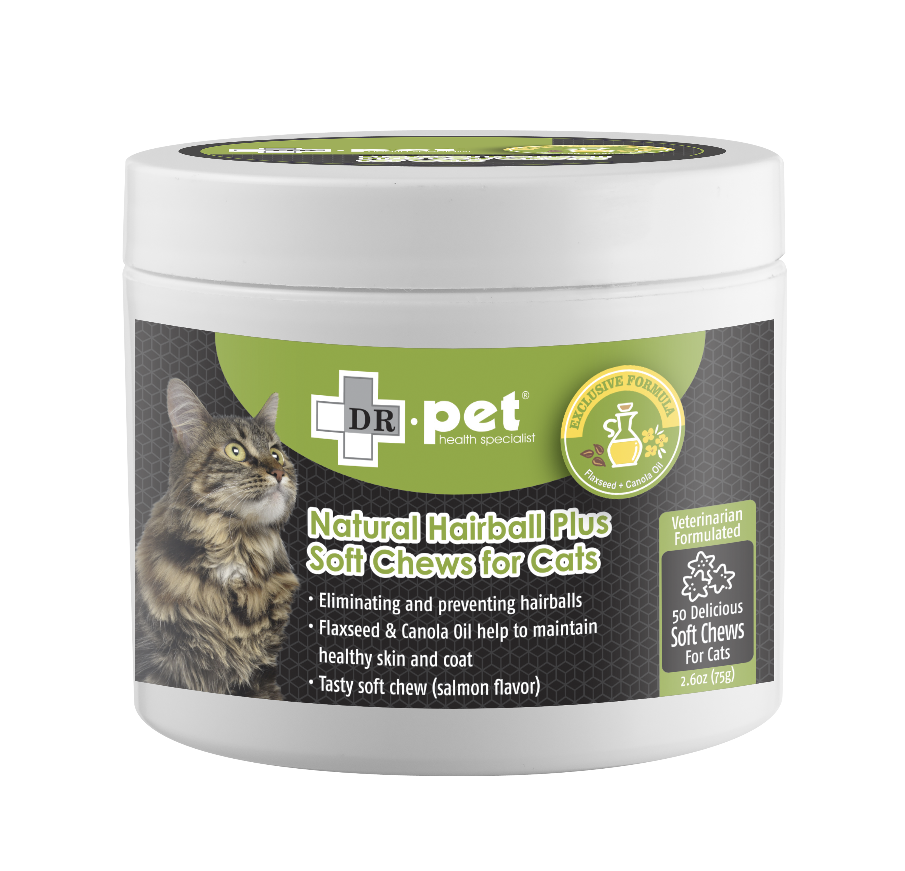 DR. Pet Natural Hairball Plus Soft Chew For Cat 50 chews