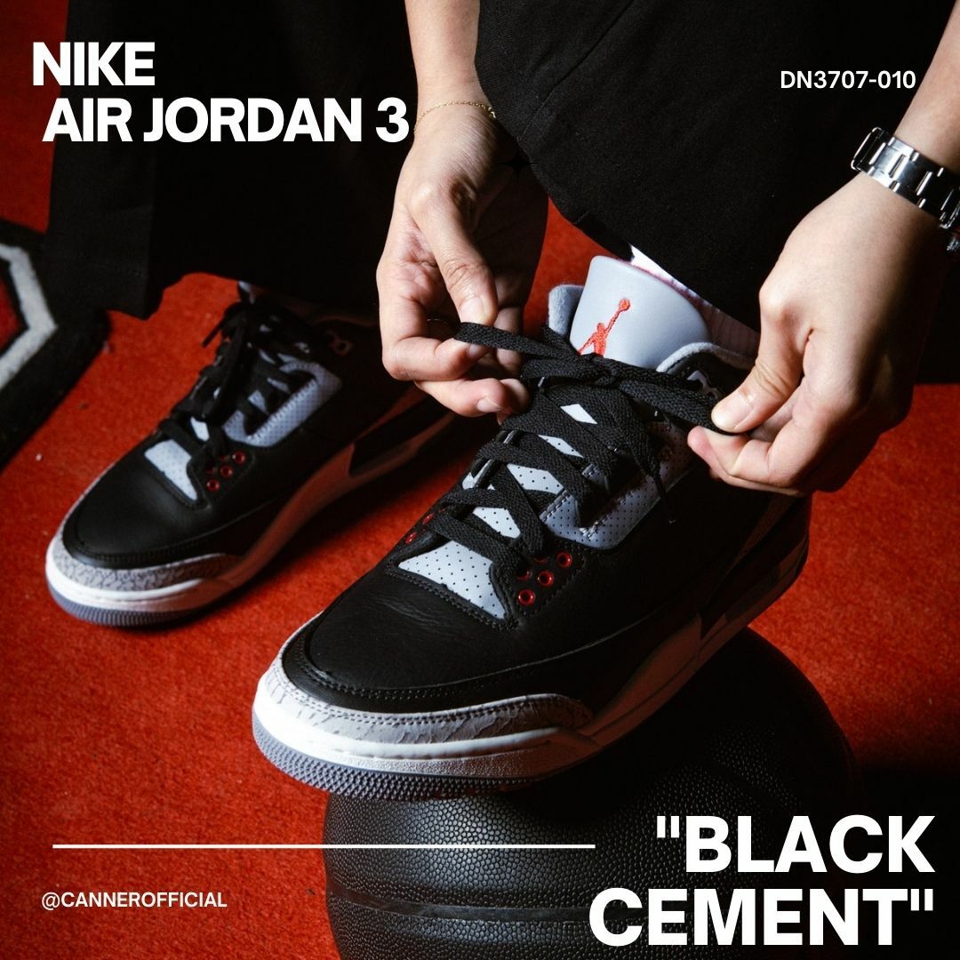 Air Jordan 3 Black Cement 黑水泥 老屁股 爆裂紋 DN3707-010 男女