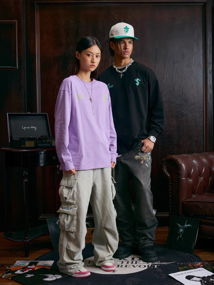 STK SmallTownKid 基礎多色 圓形LOGO 薄長袖