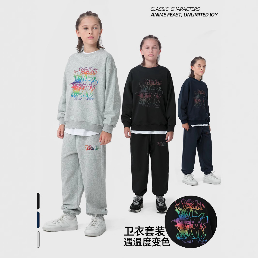 寶可夢溫感變色印花圓領衫