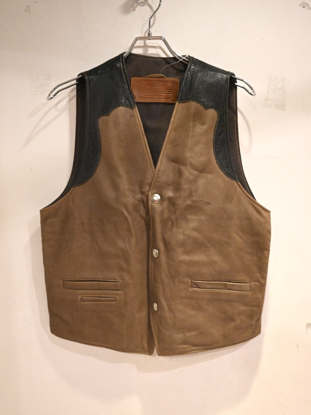 CORONADO LEATHER Hand Graft Leather Vest (made in Mexico)