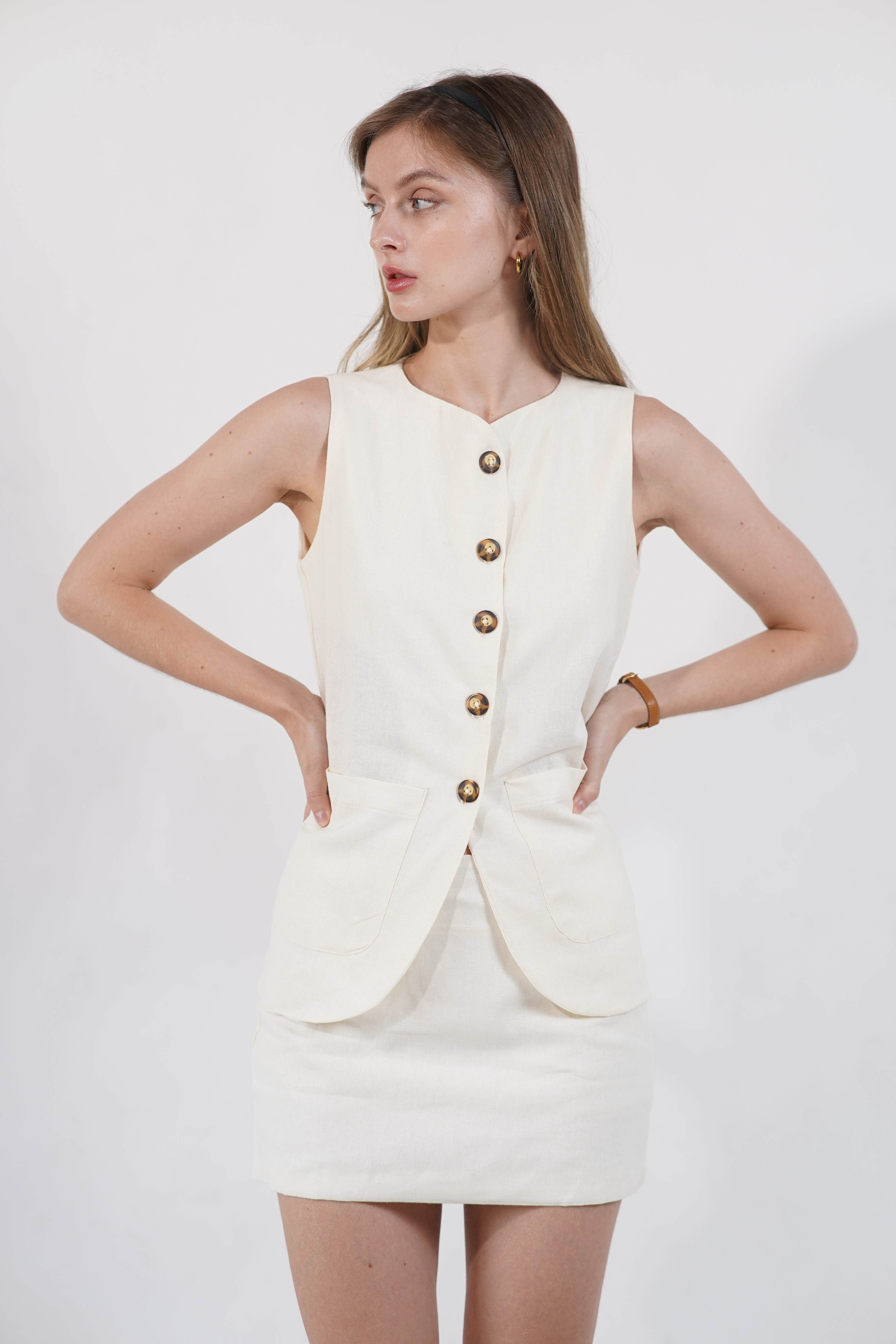 Charlie Linen Set - Cream