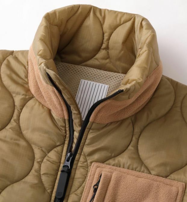 LAST PCS ON SALE: S.F.C (Stripes For Creative) QUILTED PUFF JACKET - KHAKI SIZE XL PRE ORDER ITEM (預訂中)