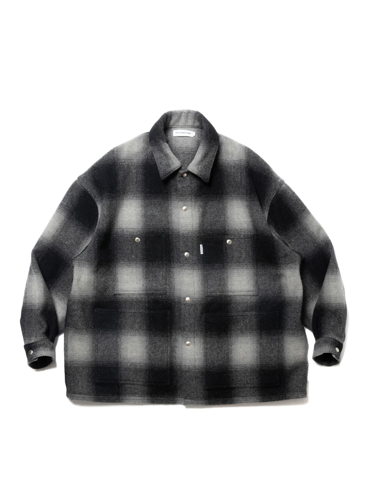 COOTIE PRODUCTIONS 24F/W OMBRE CHECK WOOL COVERALL