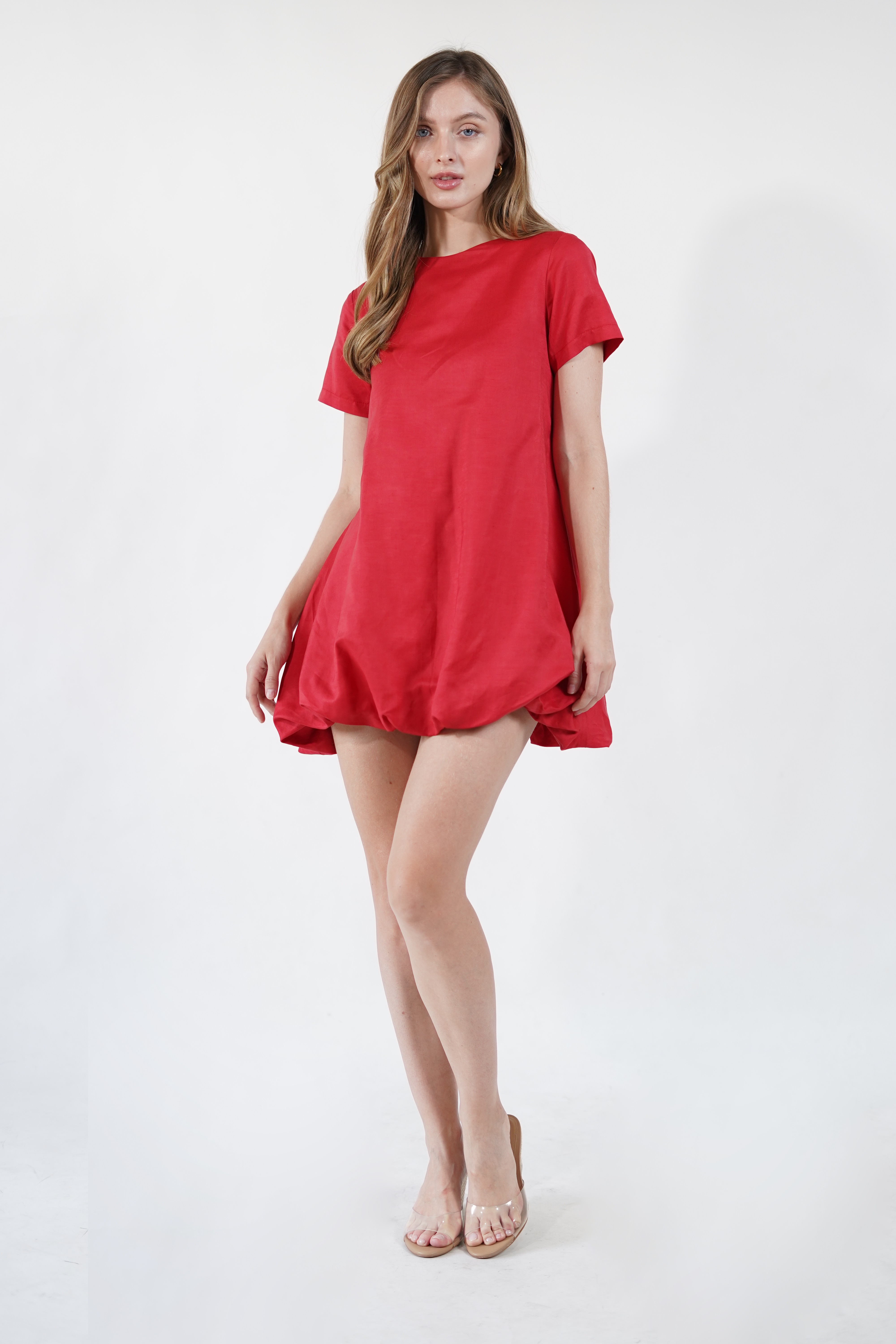 Micah Linen Dress - Red