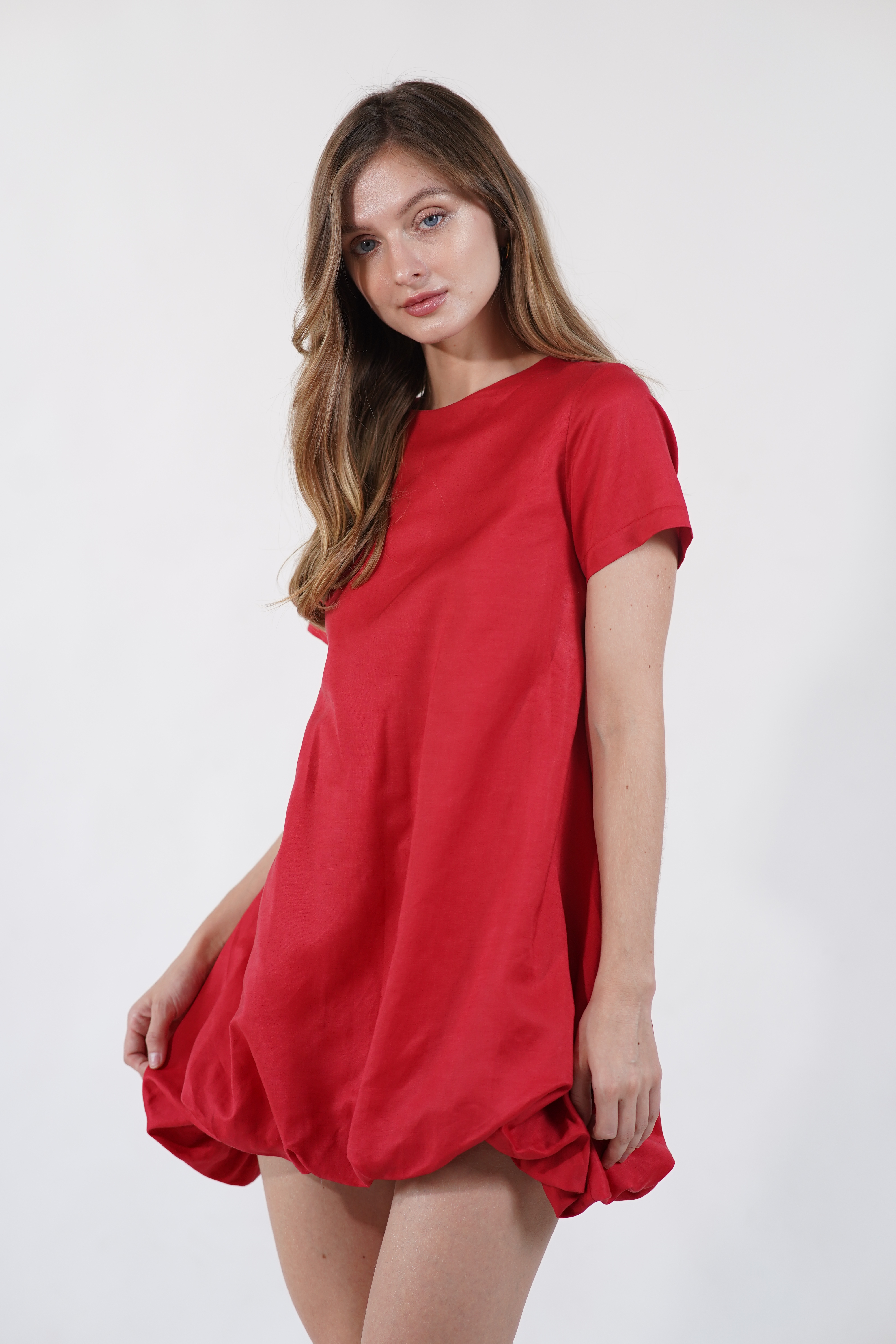 Micah Linen Dress - Red
