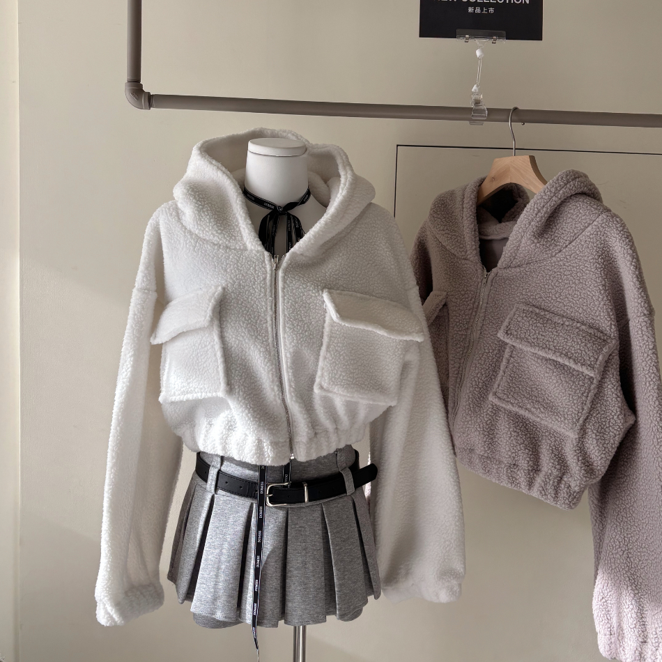 DOMISS自訂-羊羔毛外套 保暖外套-2色 大衣 (現貨)