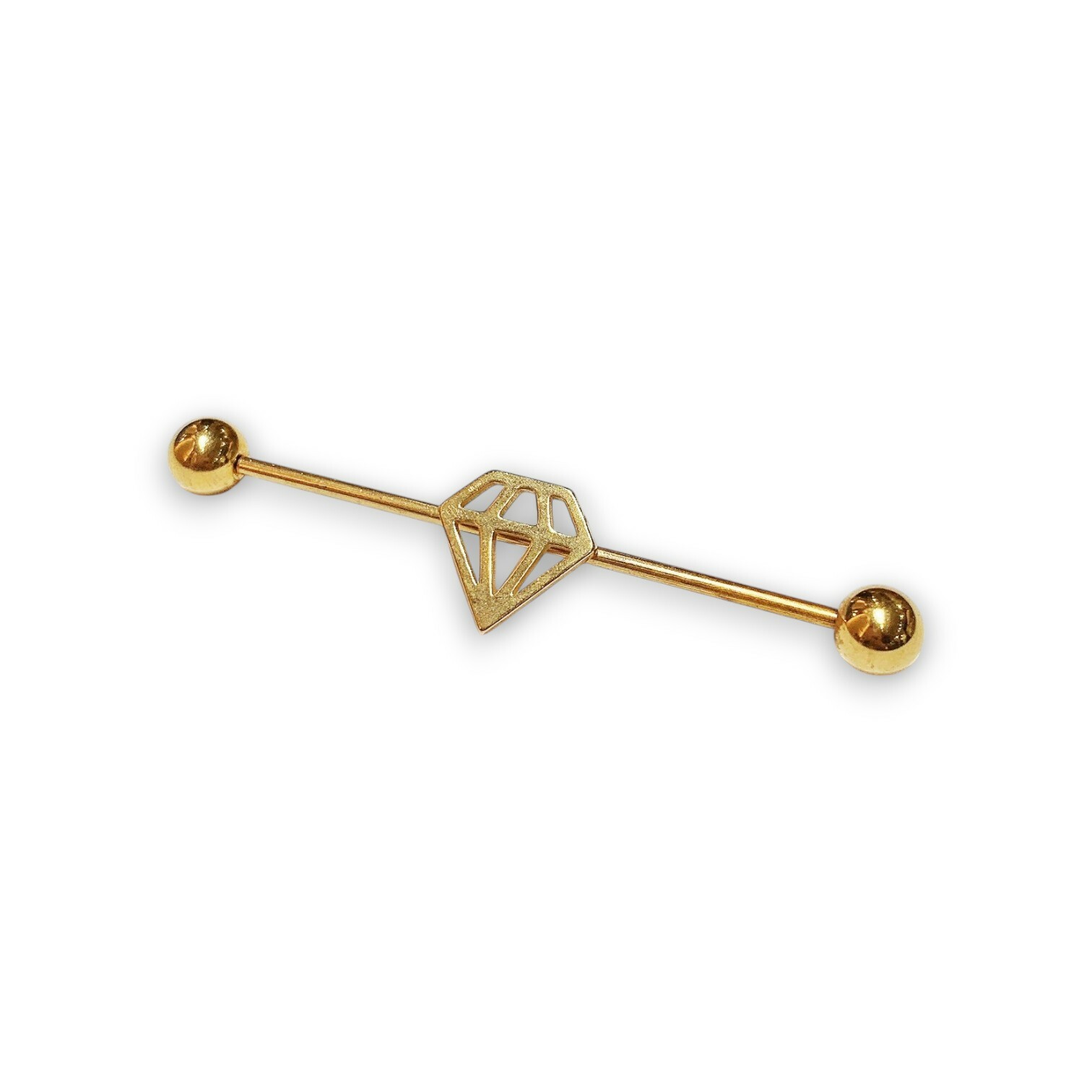 工業環-鑽石造型-金色(單支價)