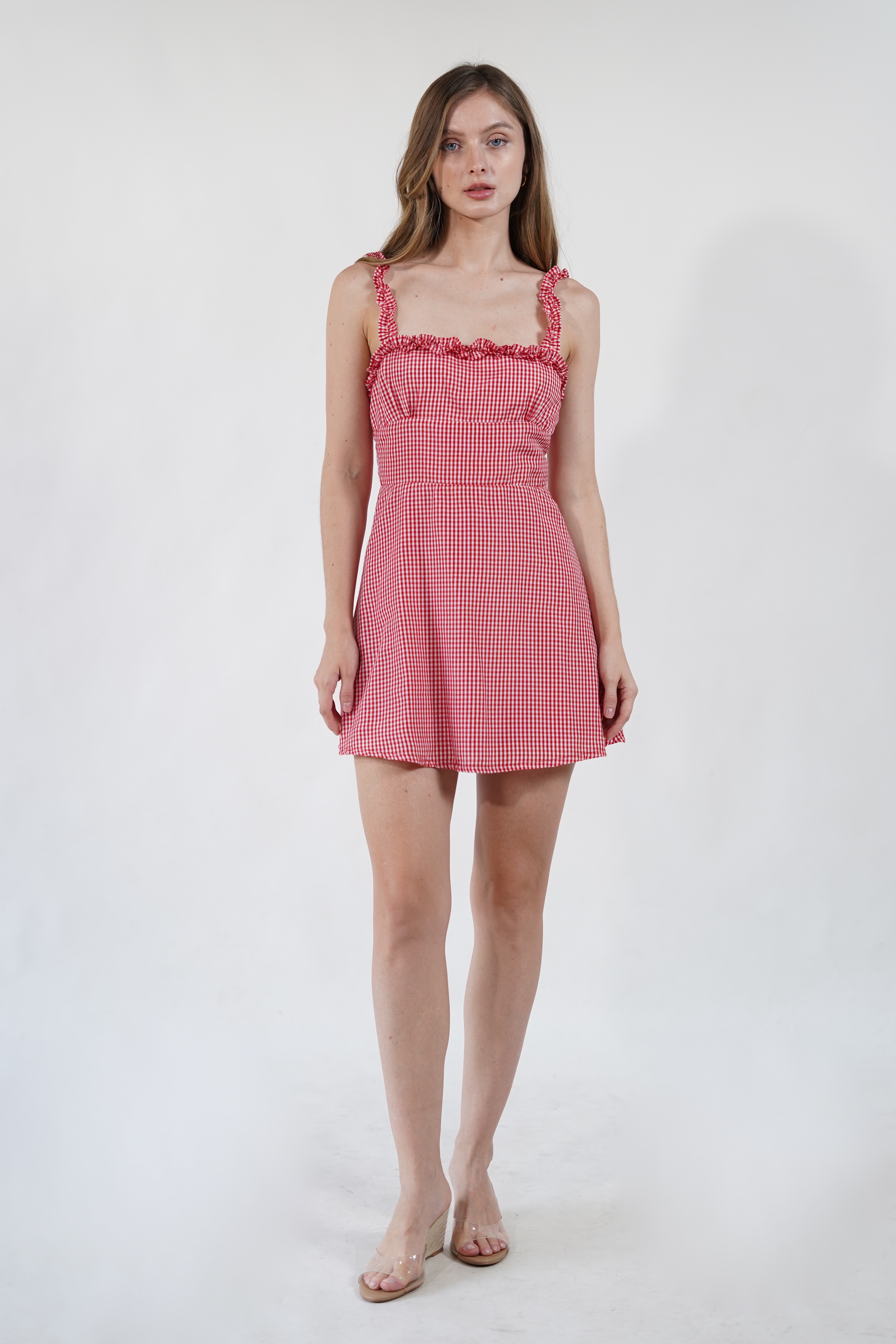 Melrose Poplin Dress - Red