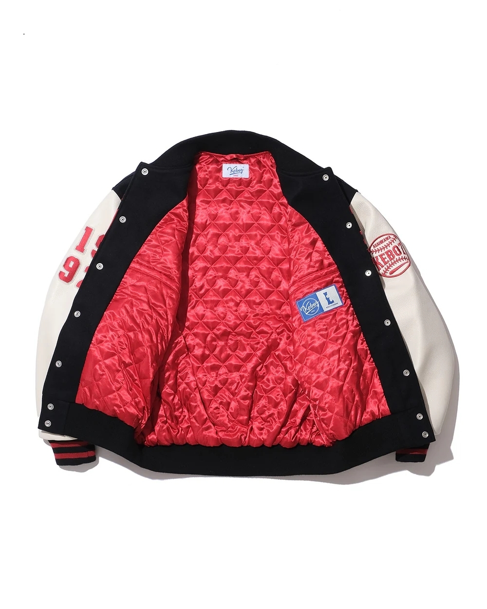 けけ　KEBOZ MELTON &LEATHERVARSITYJACKET MELTON & LEATHER VARSITY JACKET（スタジャン）｜KEBOZ（ケボズ