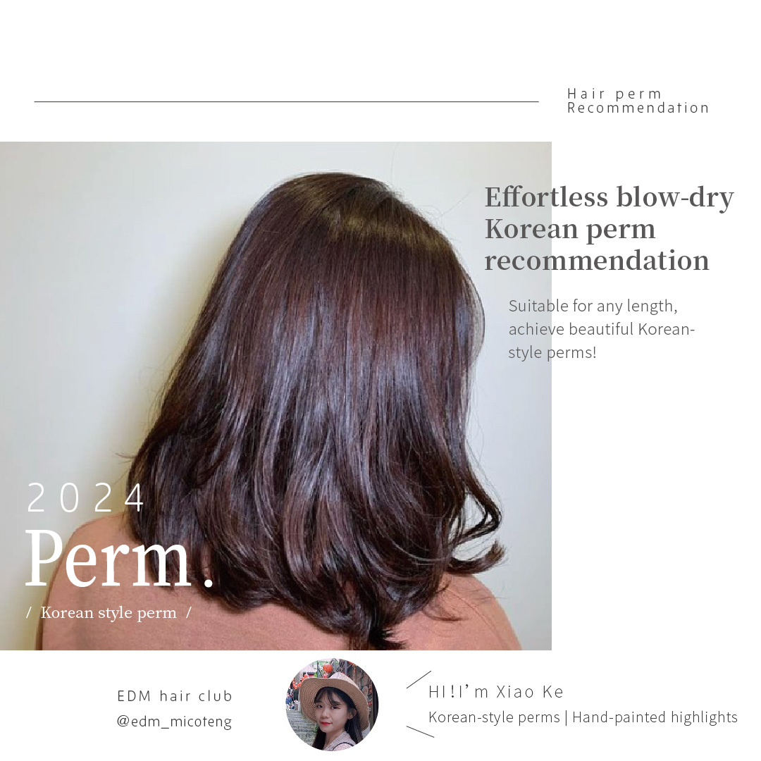 Perfect for both short shoulder-length and long hair, achieve stunning Korean-style perms!