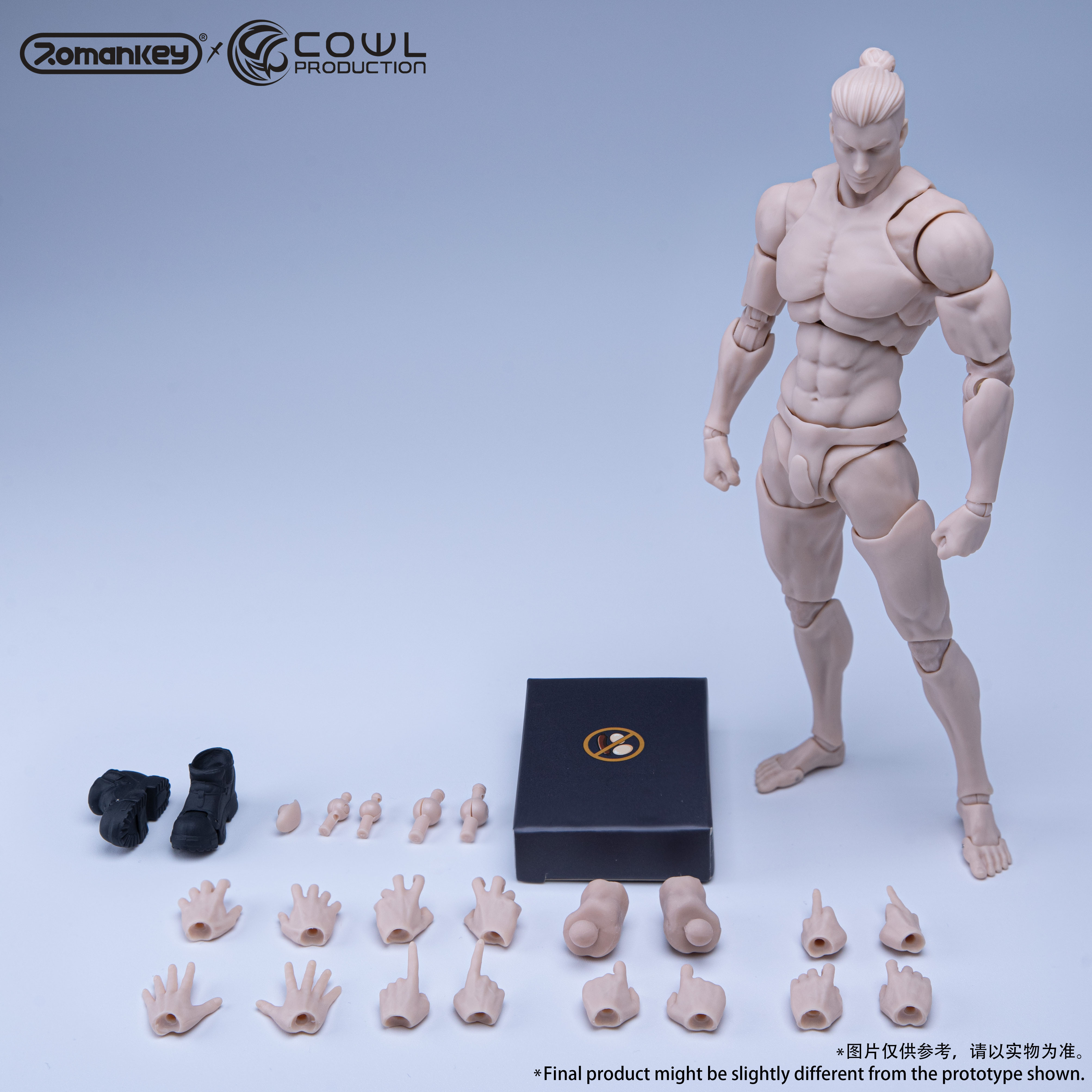 Romankey X COWL PRODUCTION 1/12 Action Figure Male Body [A(white)/B(yellow)/C(black)]
