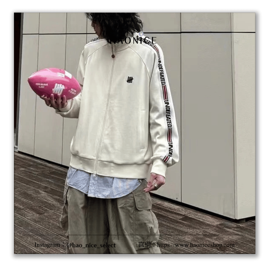 【HAO NICE】24SS UNDEFEATED 100%正品🔥五槓logo復古拉線立領外套 運動外套