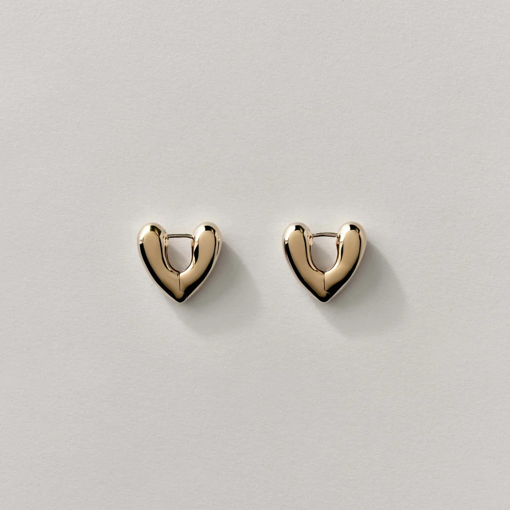 Annika Inez Fan Post Earrings in Gold