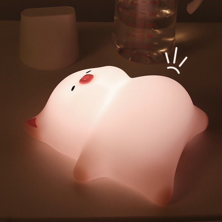 《5328》可愛躺平小粉豬拍拍夜燈