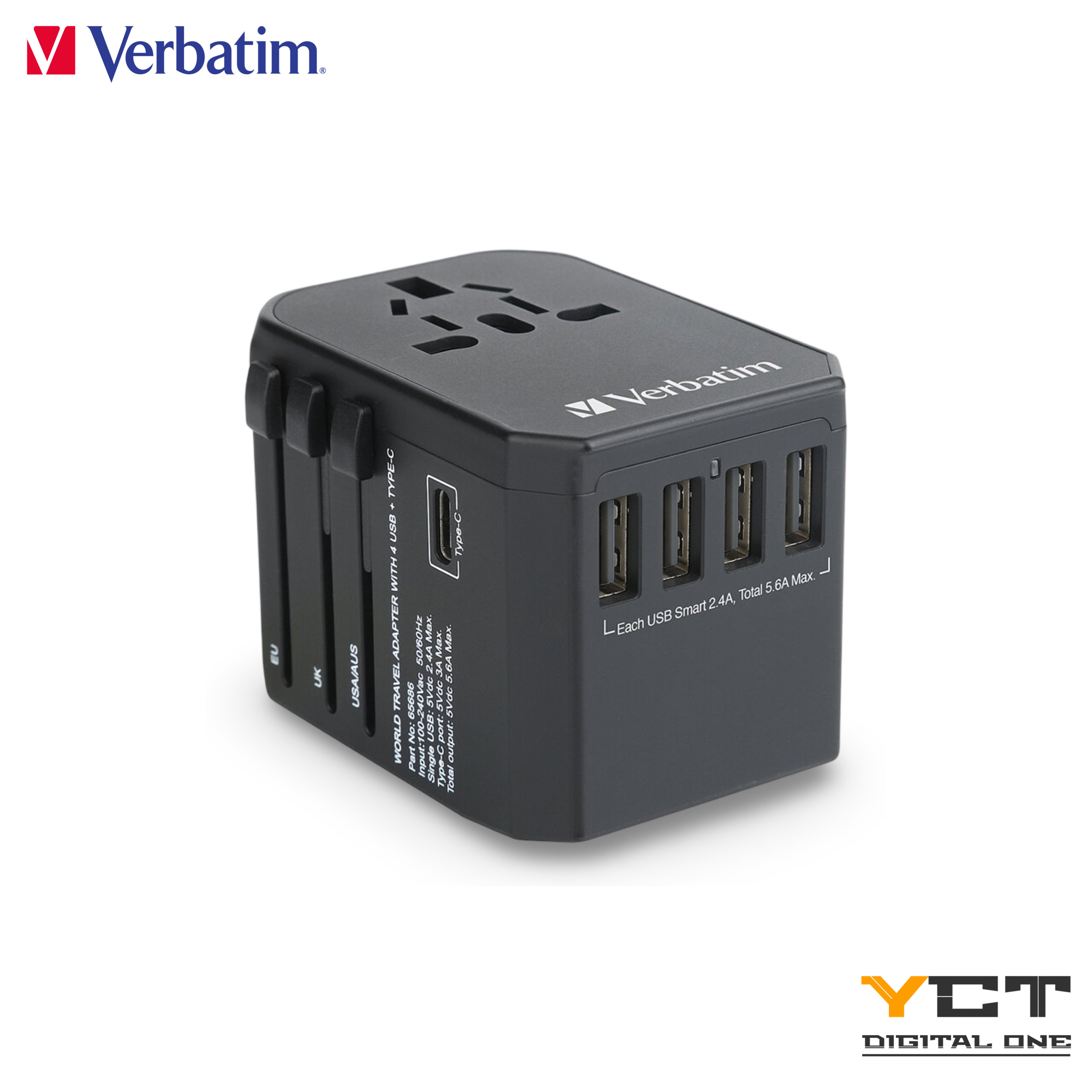 Verbatim 5Port 5.6A 旅行充電器