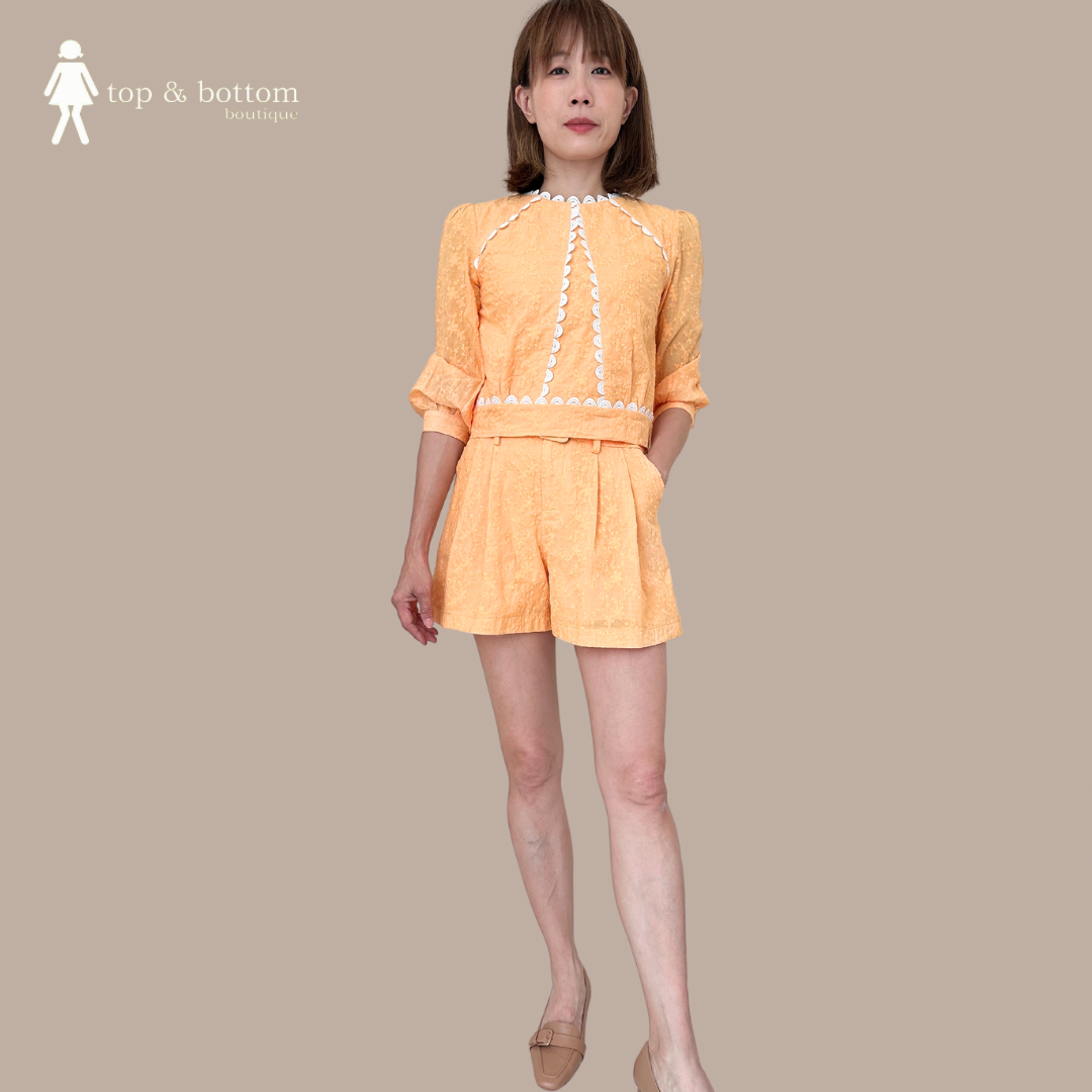 COTTON LACE SHORTS 2 PCS SET SUIT