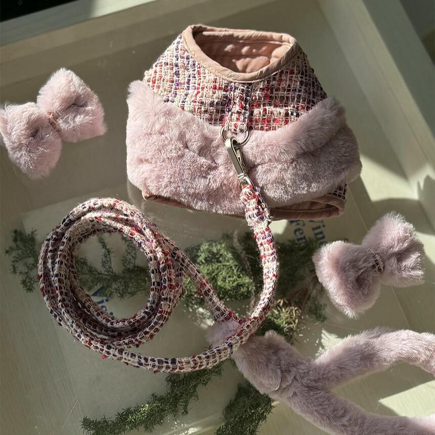 OPAAAP COCO冬季毛呢胸背 紫紅色