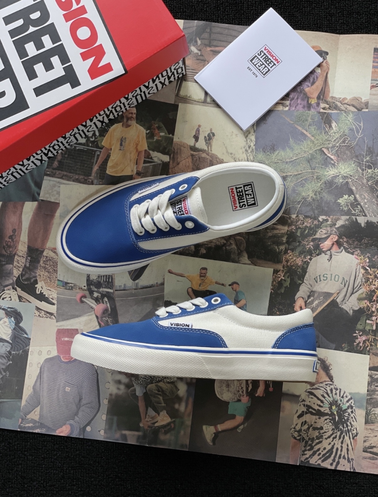 Vision Street Wear Trainers Plus 寶藍色 白藍色 麂皮 復古 滑板鞋 板鞋 男女同款/預購