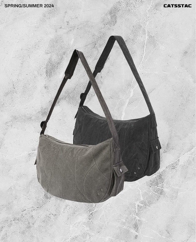 CATSSTAC 哈靈頓街頭復古水洗帆布包
