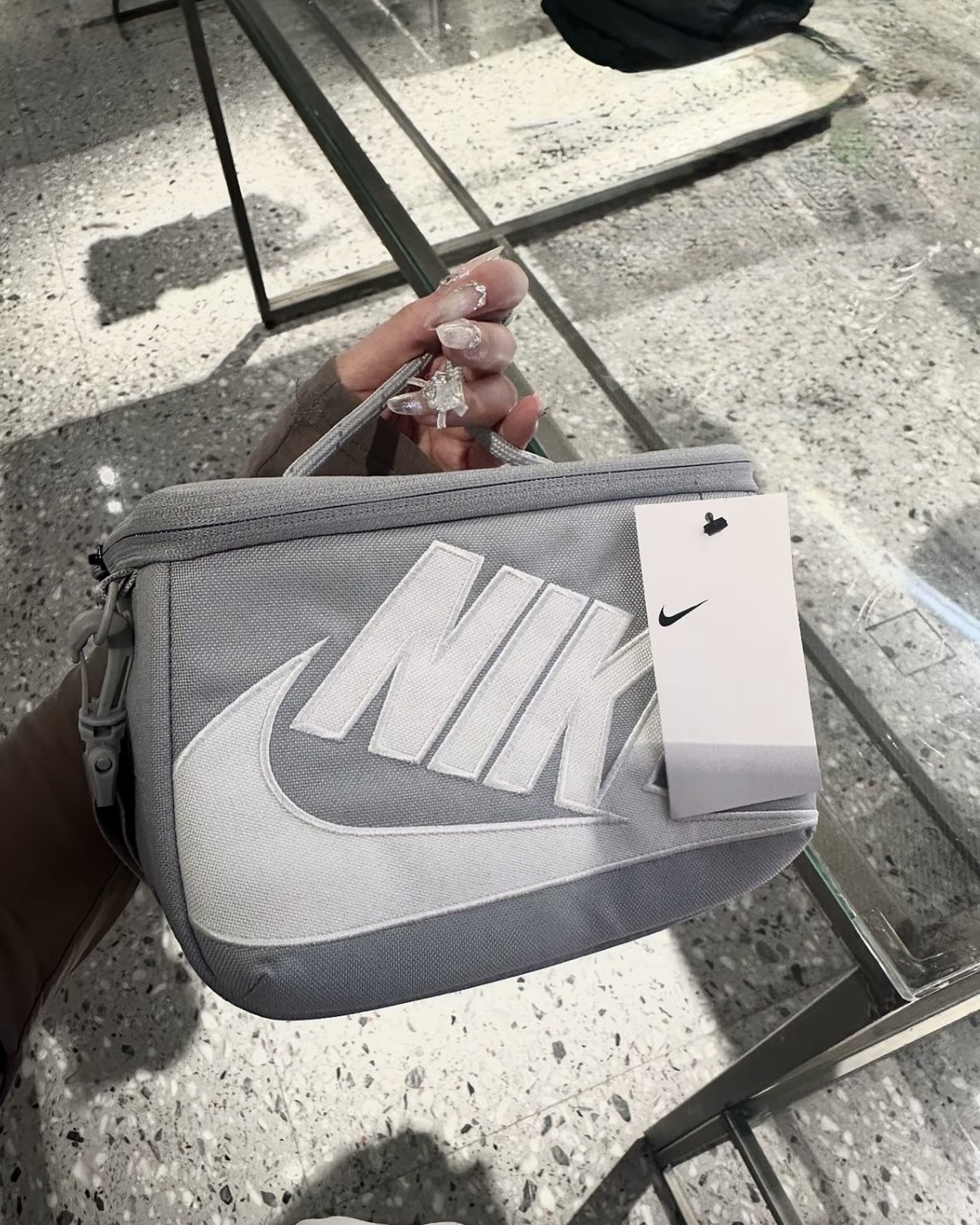 NIKE MINI SHOEBOX CROSSBODY 灰色 小背包 側背包
