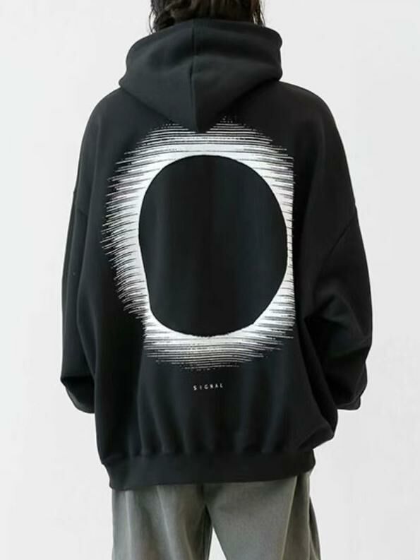 OverSize圓形圖案連帽衛衣 UNSTANDARD-095T
