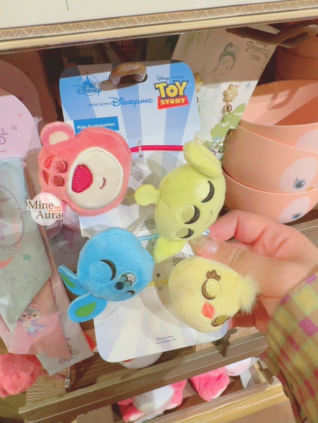 玩具總動員 Toy Story 睡顏 大頭絨毛 髮束 4入組 髮飾 -香港迪士尼樂園